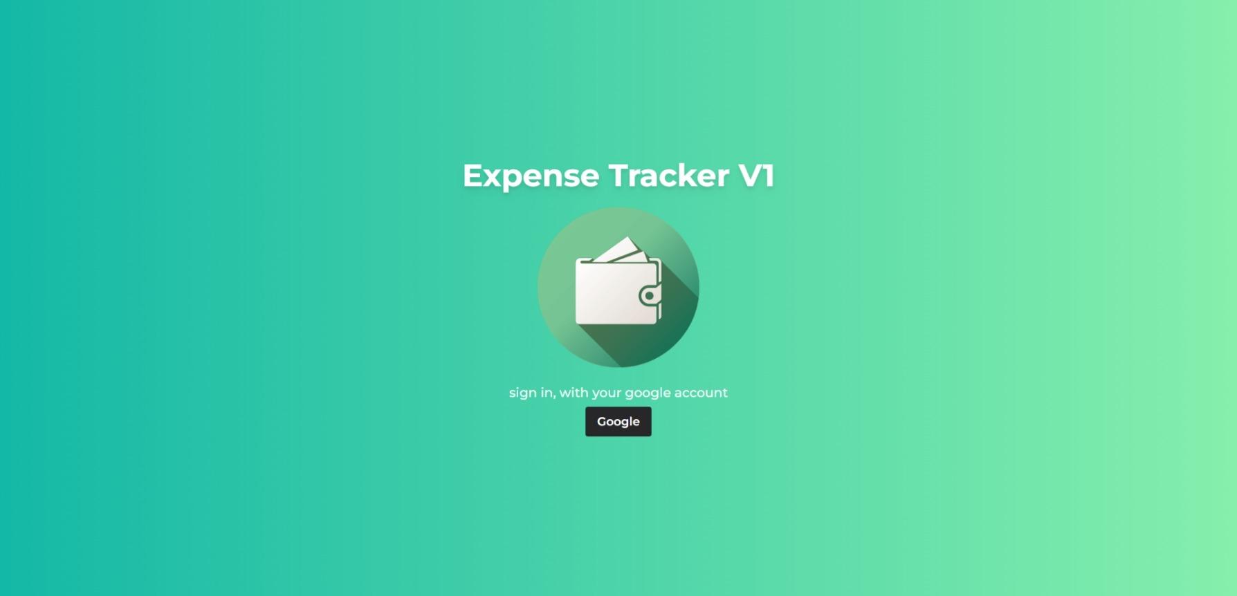 Expense Tracker V1